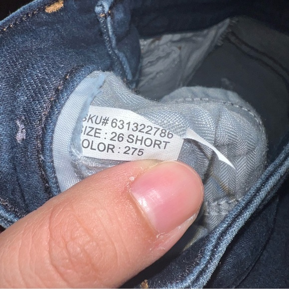 Abercrombie & Fitch Dark Wash Harper Low Rise Ankle Skinny Jeans Size 26 - Picture 3 of 8